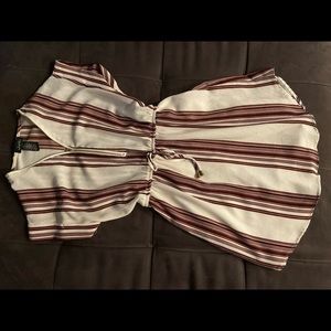 Red and white stripped dress